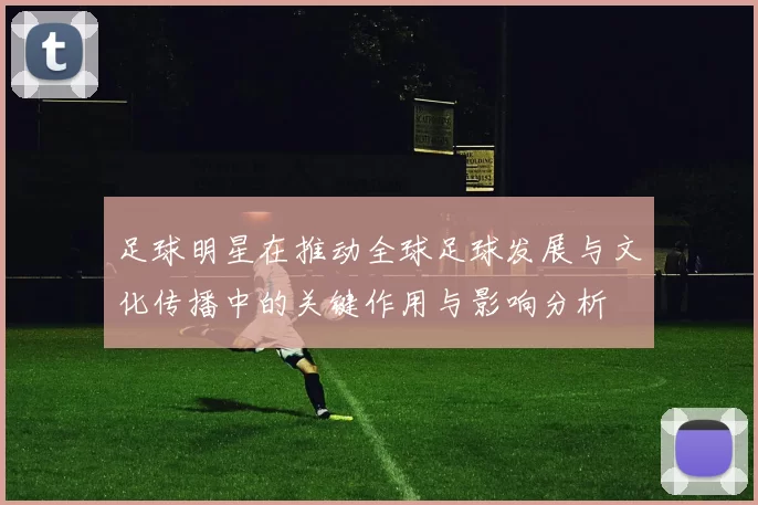 足球明星在推动全球足球发展与文化传播中的关键作用与影响分析